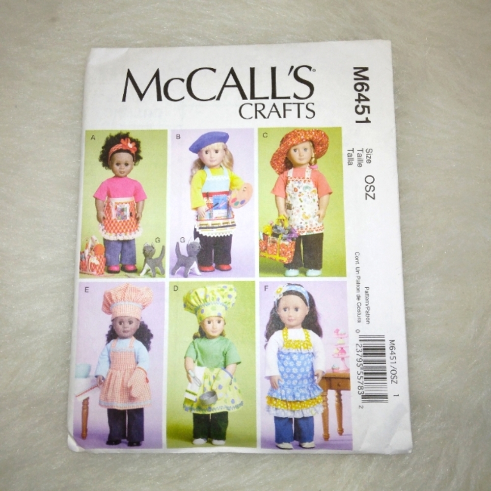 McCall's M6451 Aprons Hats Tops Pants Accessories and a KITTY